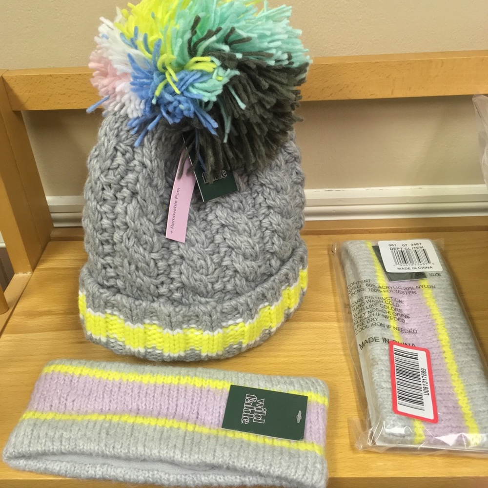 Wild Fable Pink, grey, yellow headband ear warmer